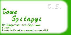 dome szilagyi business card